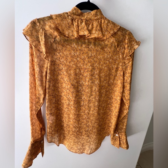 Veronica Beard Print Button Down Blouse - Picture 3 of 6